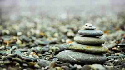 Stacking stones is meditative