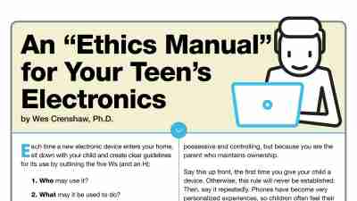 An "Ethics Manual" for Your Teen's Electronics Time