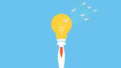An illustration of a lightbulb with paper airplanes around it, representing strategies for managing ADD at work