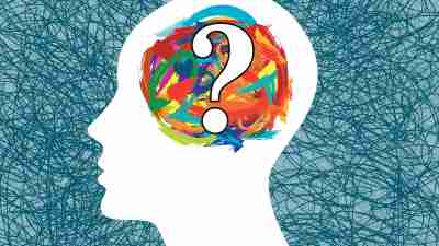 A cartoon head with a question mark inside wondering how the ADHD brain works
